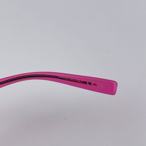 Saint Laurent SL589 004 Eyeglasses Transparent Fuchsia Pink Oval Women - Picture 10 of 12